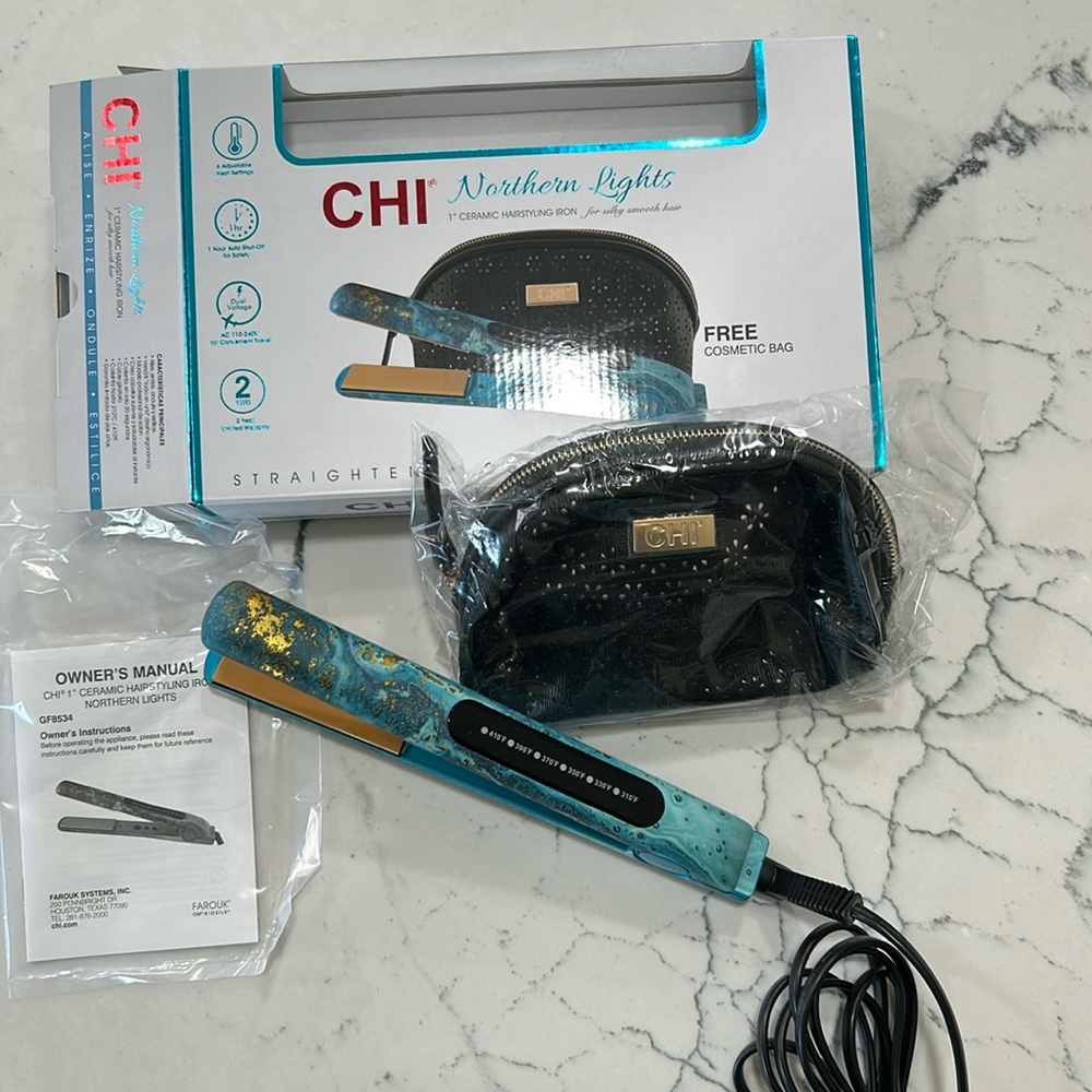 NIB Chi 1" Flat Iron Northern Lights